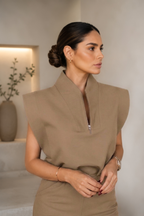 GLEVO Essential Set in Warm Taupe - women's professional workwear